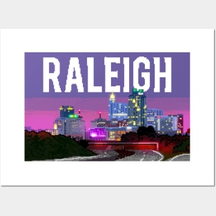 Retro Raleigh Pixelscape Posters and Art